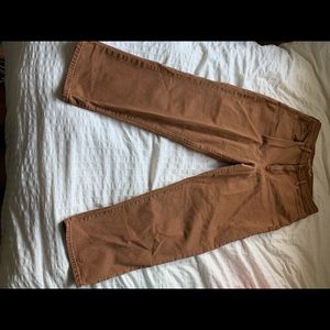 brown straightleg jeans